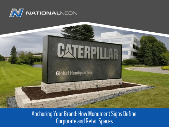 monument signs define corporate and retail spaces