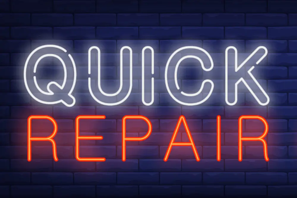 Quick repair neon sign