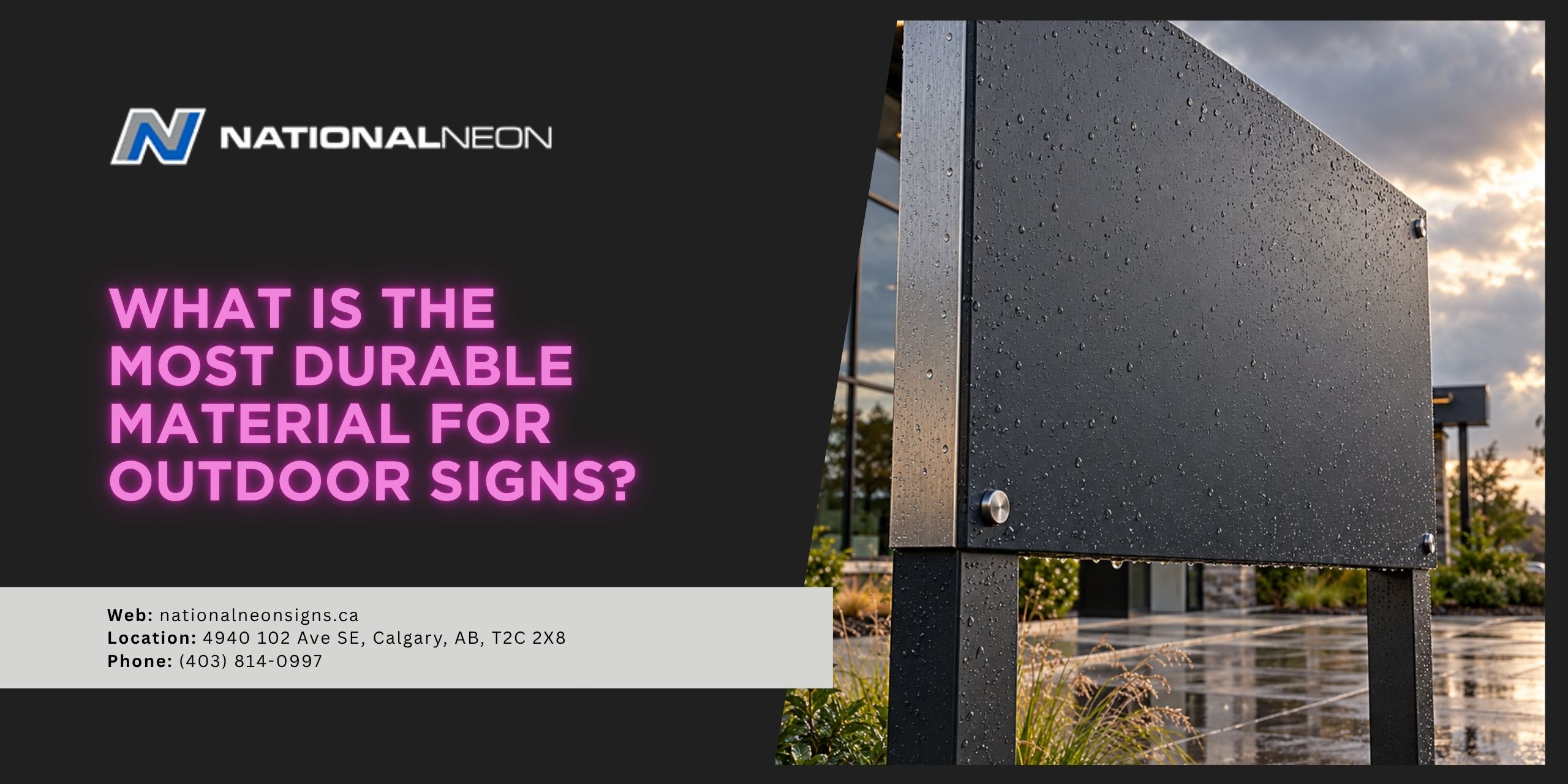the best material for outdoor business signs